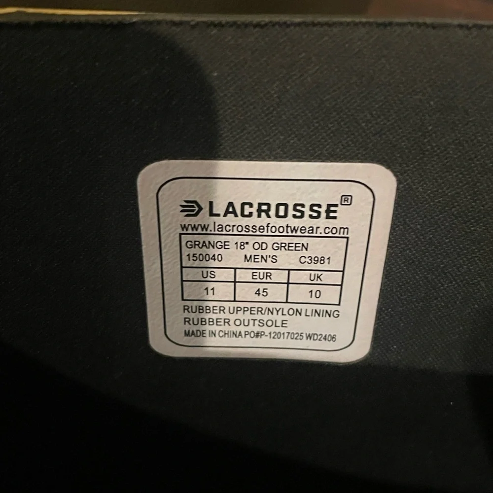 LaCrosse Mens Grange Classic 18” Rubber Boots - Picture 4 of 8